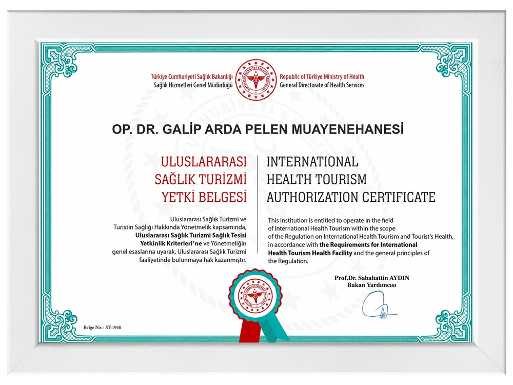 International Health Tourism Authorization Certificate — Republic of Türkiye Ministry of Health